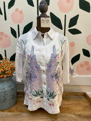 Marleigh- Linen Kimono sleeve top