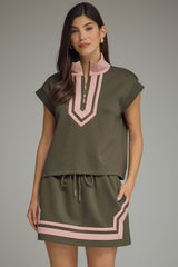 Olive and pink Skort set