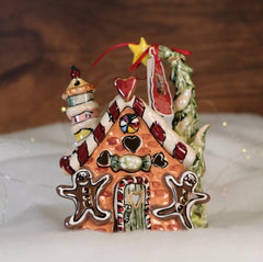 Small gingerbread candle house