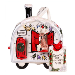 Prancer hot chocolate stand candle house