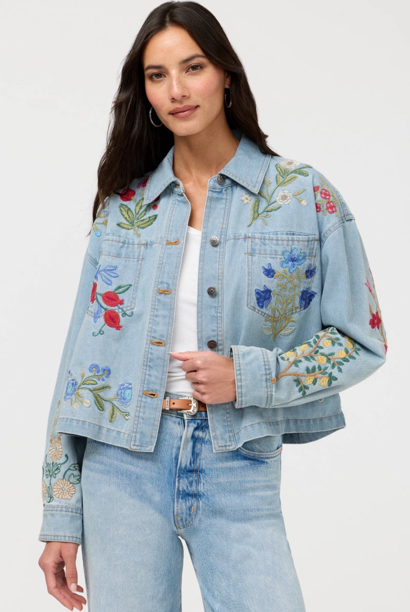 Beatrix cropped denim jacket