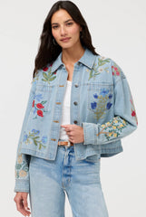 Beatrix cropped denim jacket