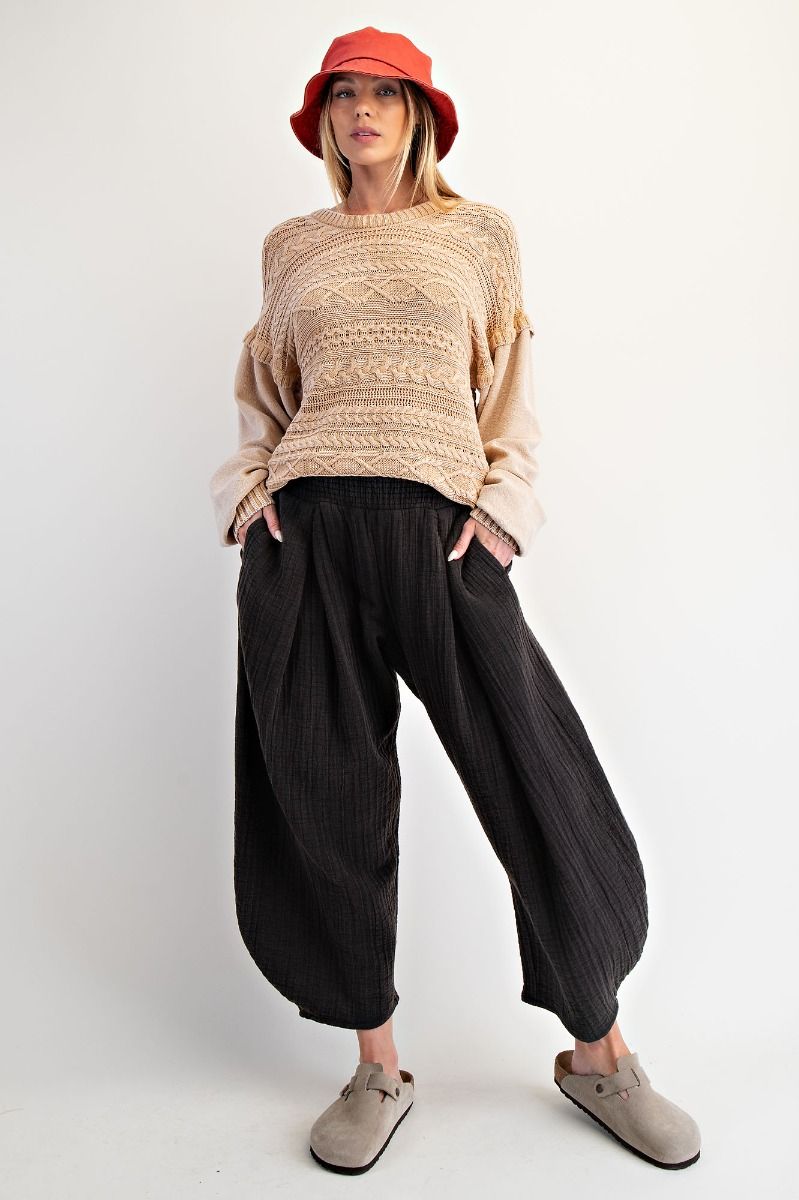 Cotton Gauze Tulip Pant