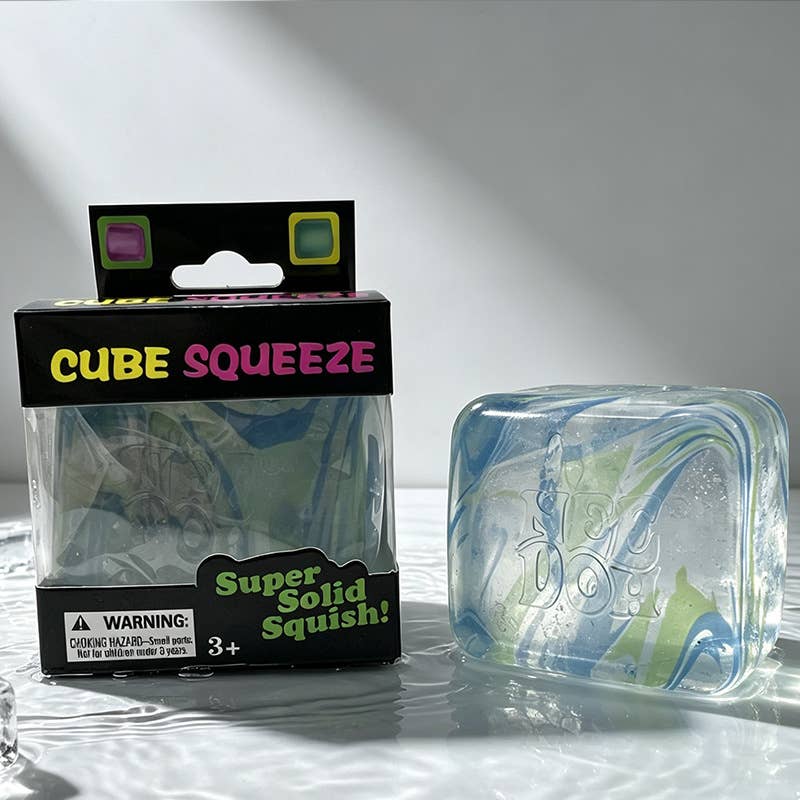 Nice cube ripple stress ball Squishy Toy Stress Relief Toy: Blue