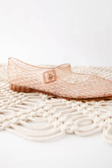 Woven Jelly Mary Jane Flats Tapered Square Toe