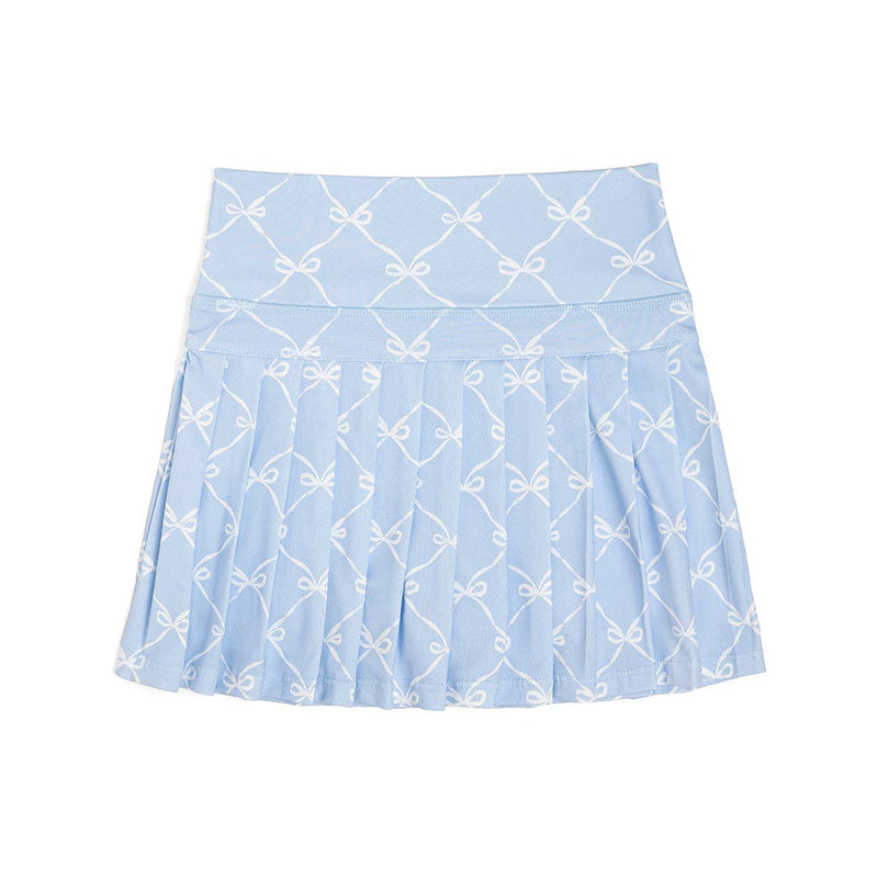 Sky Blue Bow Trellis Athletic Skort