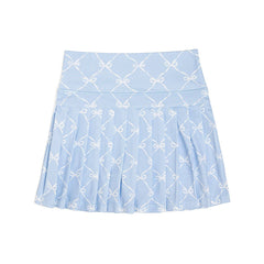 Sky Blue Bow Trellis Athletic Skort