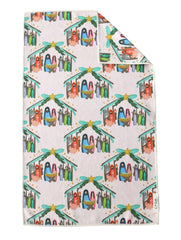 Away in a Manger: Double-Sided Hand Towel: Cream / Hand Towel (17 in x 27 in)
