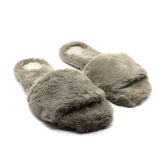 AVERIE - MINK Faux Fur Slide: Mink / 10
