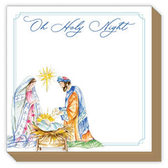 Oh Holy Night Blue Holy FamilyMini Luxe Notepad