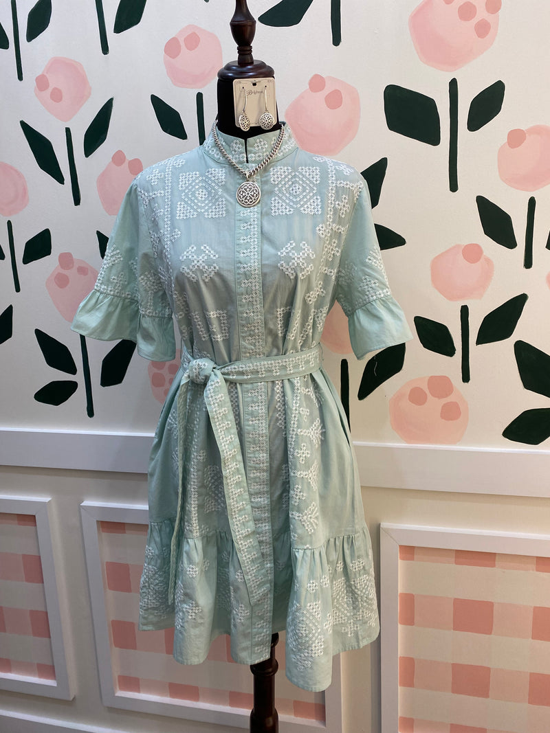 Cross stitched dress