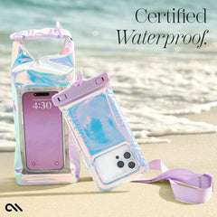 Waterproof Mini Phone Bucket Bag: Purple Paradise