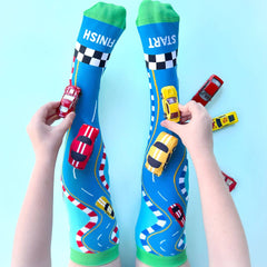 RACING CARS SOCKS: Toddler Age 3 - 5