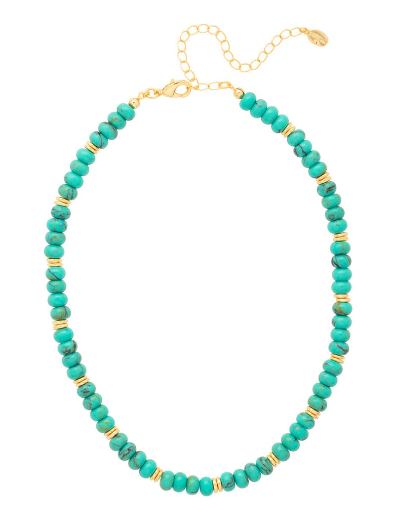 Capri Beaded Tennis Necklace - Blue