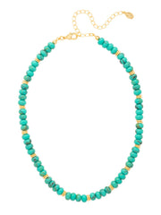 Capri Beaded Tennis Necklace - Blue