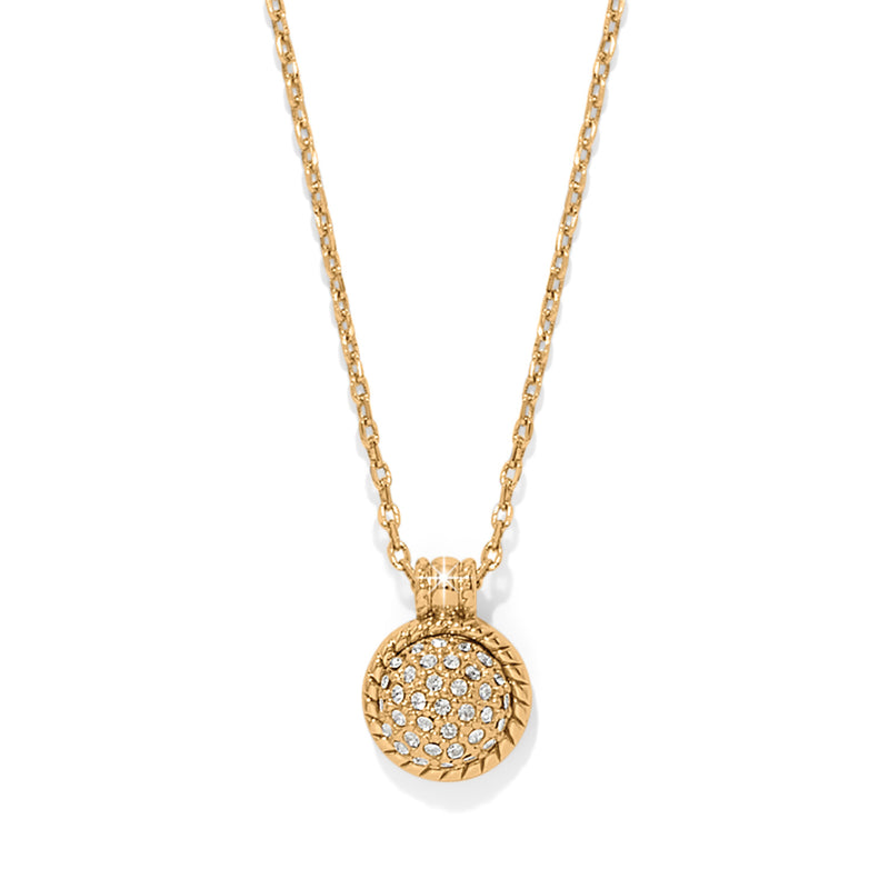 Illumina celeste dome gold necklace