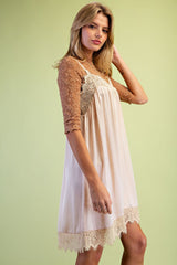 Lace Hem Cami shirt/ Dress