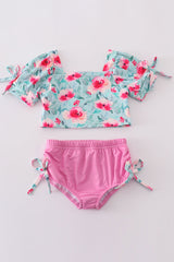 Pink rose 2 piece swim set