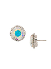 Cushion-Cut Solitaire Stud Earrings -Vibrant