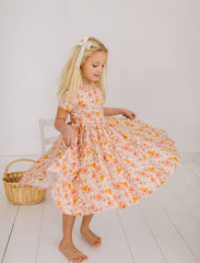 Classic Twirl in Boho Floral | Girls fall Dress