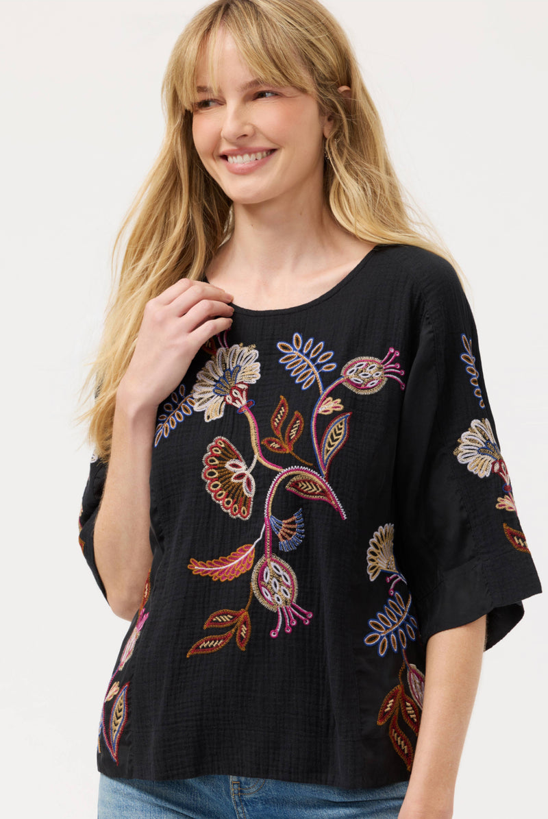 Gineva- mixed media blouse