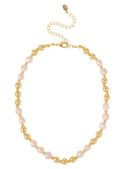 Pearl & Bead Tennis Necklace - 4NGK6BGMDP: Neutral