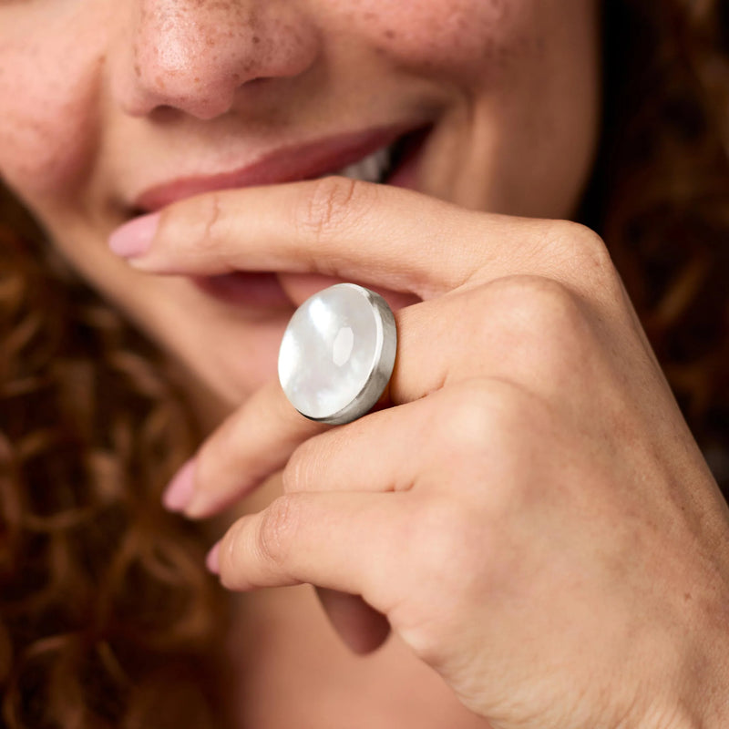 Solara statement ring silver