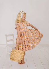 Classic Twirl in Boho Floral | Girls fall Dress
