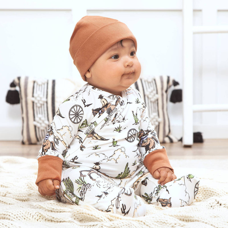 Baby Boy's On The Range Bamboo Zipper Romper