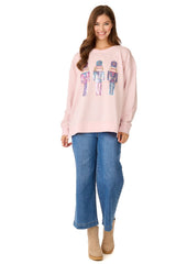 Nutcracker sparkle sweater one size