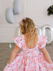 Olivia Dress in Floral Ghost