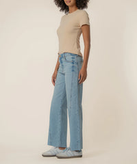 Meg high rise wide leg side detail