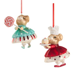 Sweet treat mice ornament