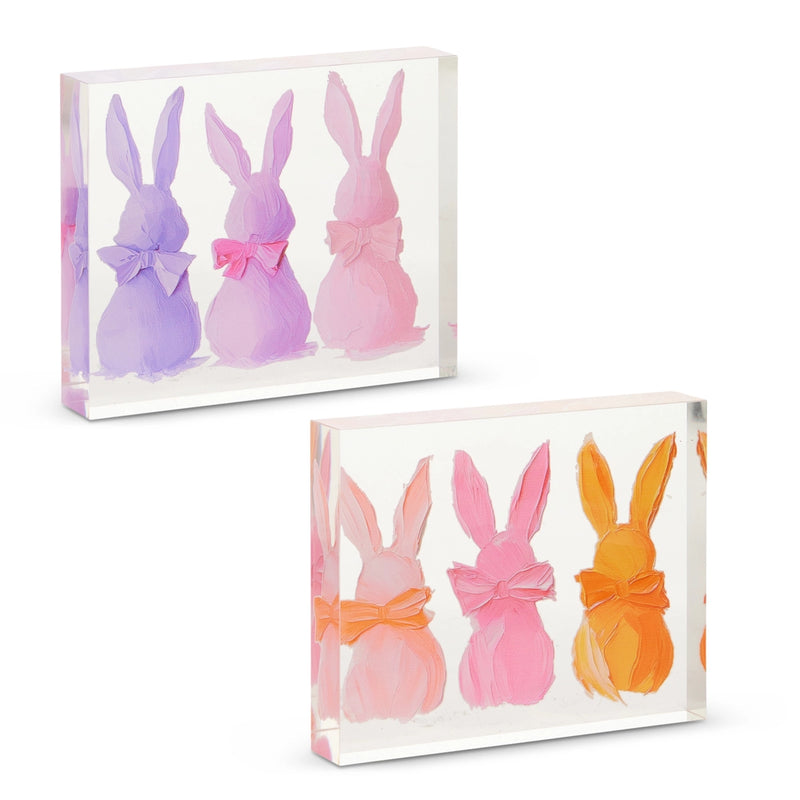 Frosted bunny Acrylic block