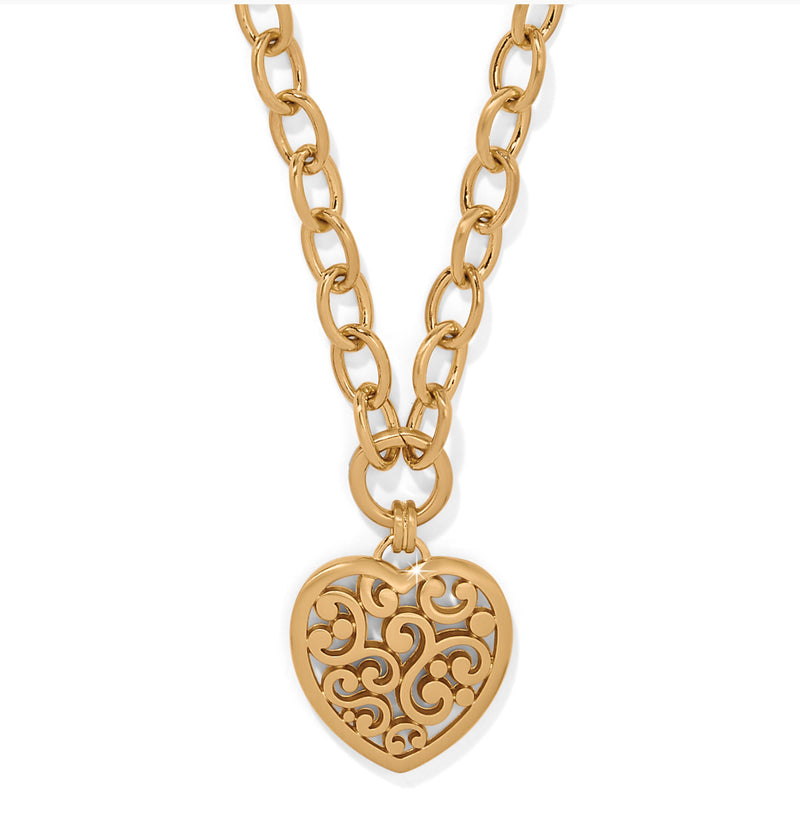 Contempo Medallion Heart Necklace
