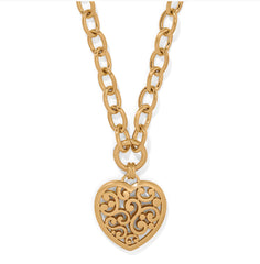 Contempo Medallion Heart Necklace