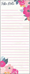 List Pad - Magenta Roses
