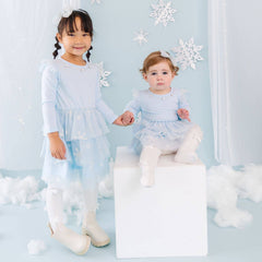 Glitter Snowflake Bow Baby Headband - Winter Hair Accesssory