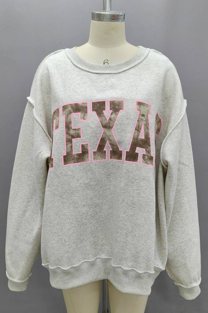 TEXAS Reversible Varsity Fleece Sweatshirt