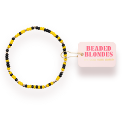 Yellow and Black Sprinkle Bracelet: Gold / Standard 6.75 inch