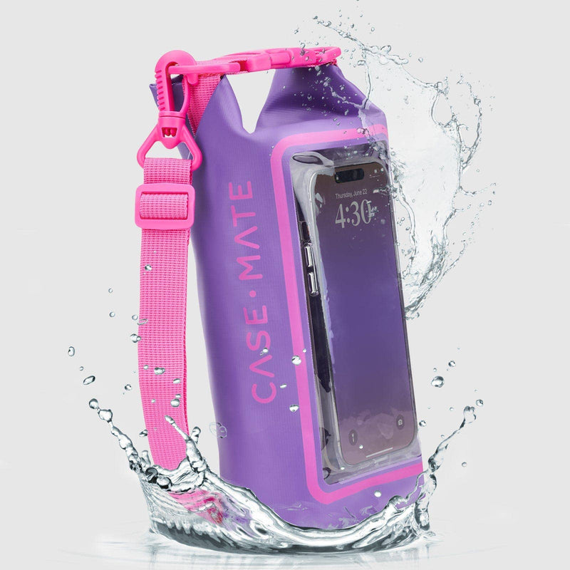 Waterproof Mini Phone Bucket Bag: Purple Paradise