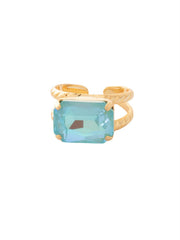 Emerald Cocktail Ring -Blue