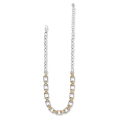 Mosaic two tone link necklace