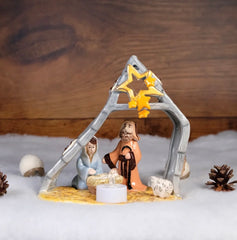 Nativity creche tealight