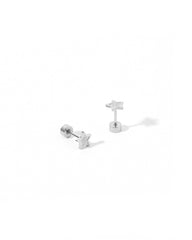 Screwback Stud Earrings - Lennon Star Silver