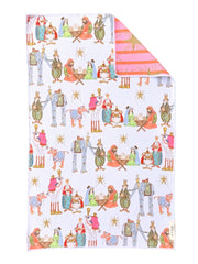 Light Of The World: Reversible Hand Towel: White / 19x29in