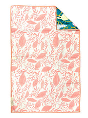 Bouffant: Reversible Hand Towel: Turquoise/White/Pink / 19x29 in / Hand Towel