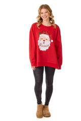 Santa sparkle sweatshirt One size