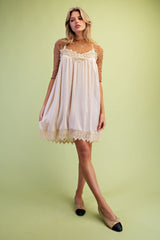 Lace Hem Cami shirt/ Dress