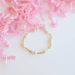 Coastal Pearl Bracelet in Gold: Standard 6.75 inch